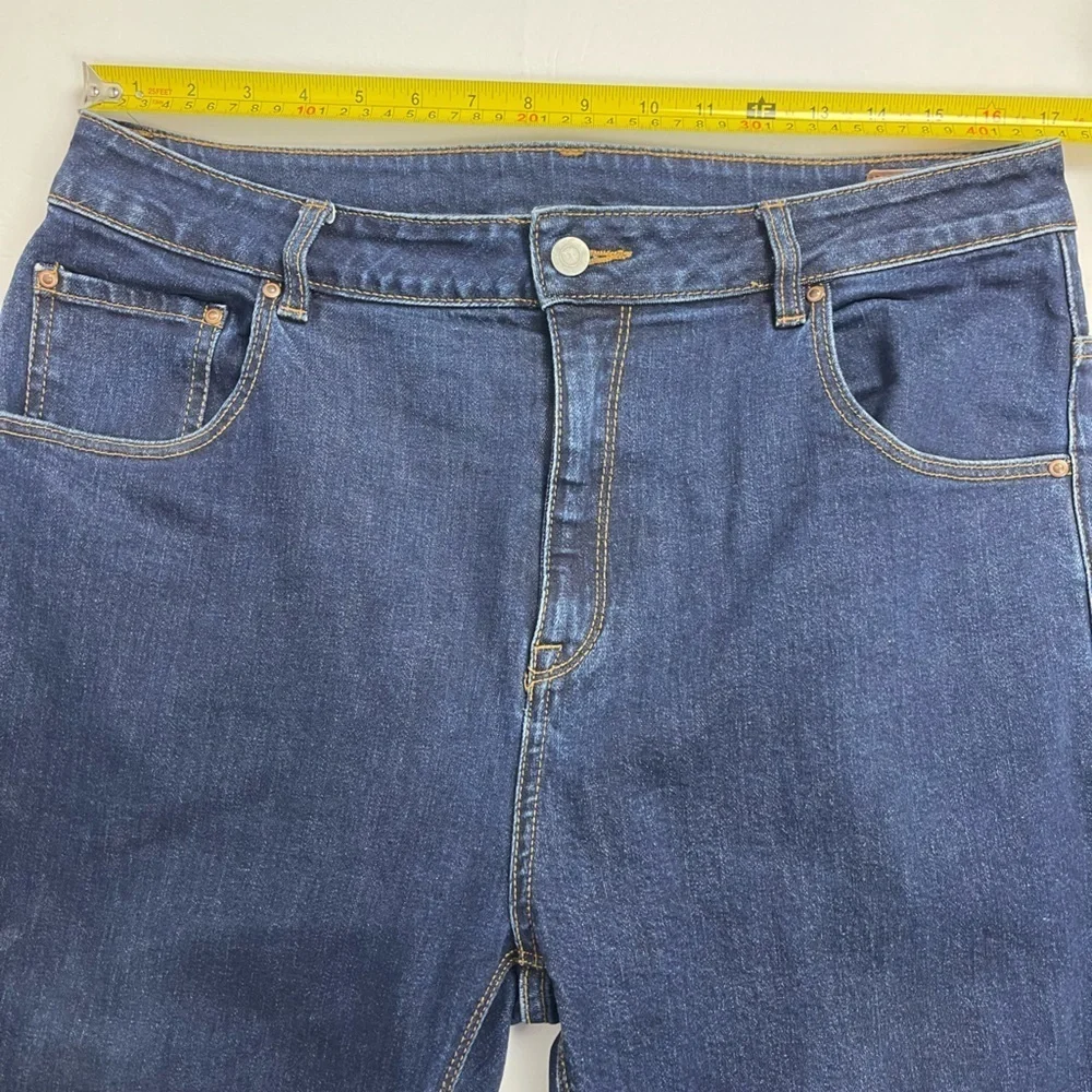 ASOS DESIGN Men’s Straight Leg Jeans Dark Wash Stretch Denim 34x32